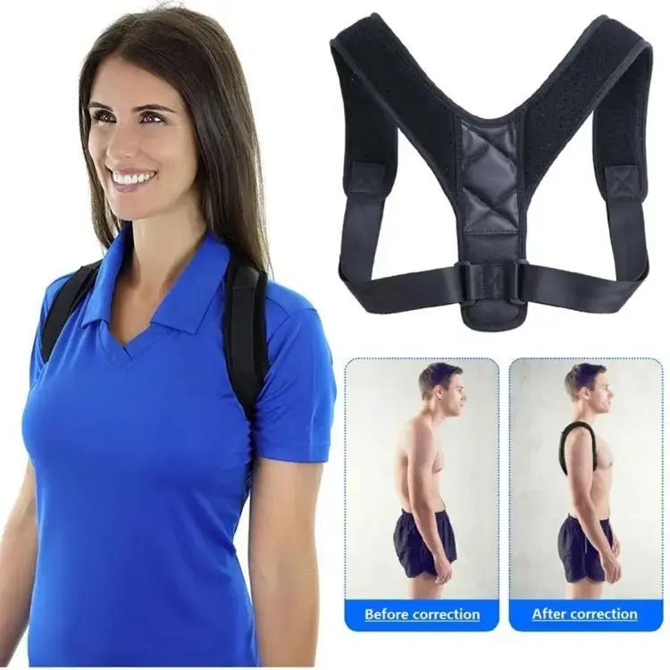 Body Posture Corrector Belt Adjustable Shoulder And Back Support Brace For Men And Women | Relieves Pain, Aligns Spine, And Improves Posture