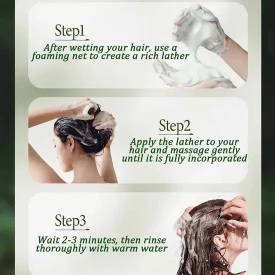 Nature Triangle Shampoo Bar, seven green shampoo soap, Natural Plant-Based, Calming & Strengthens Hair for Women and Men.