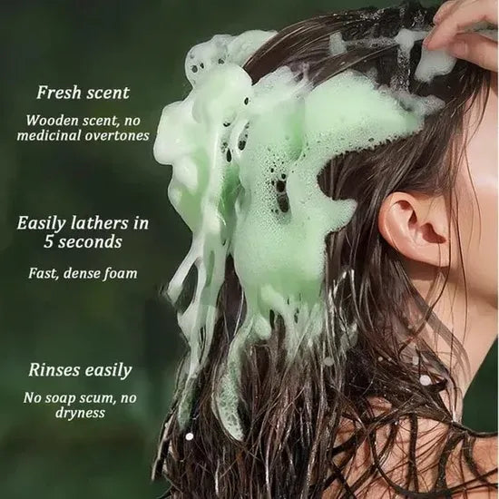 Nature Triangle Shampoo Bar, seven green shampoo soap, Natural Plant-Based, Calming & Strengthens Hair for Women and Men.