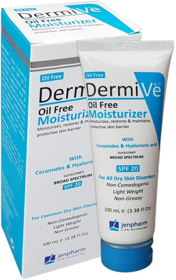 Dermive Oil Free Moisturizer 100ml – Lightweight, Non-Greasy Hydration For Oily, Combination, And Sensitive Skin